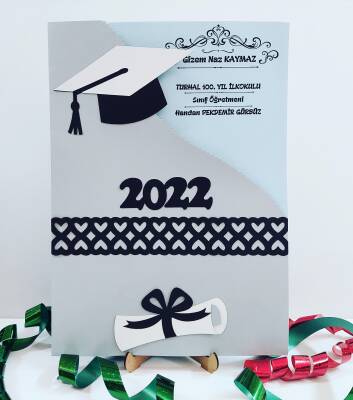 Karne Dosyası Mezuniyet Temalı Bordürlü 25x35 cm - 2