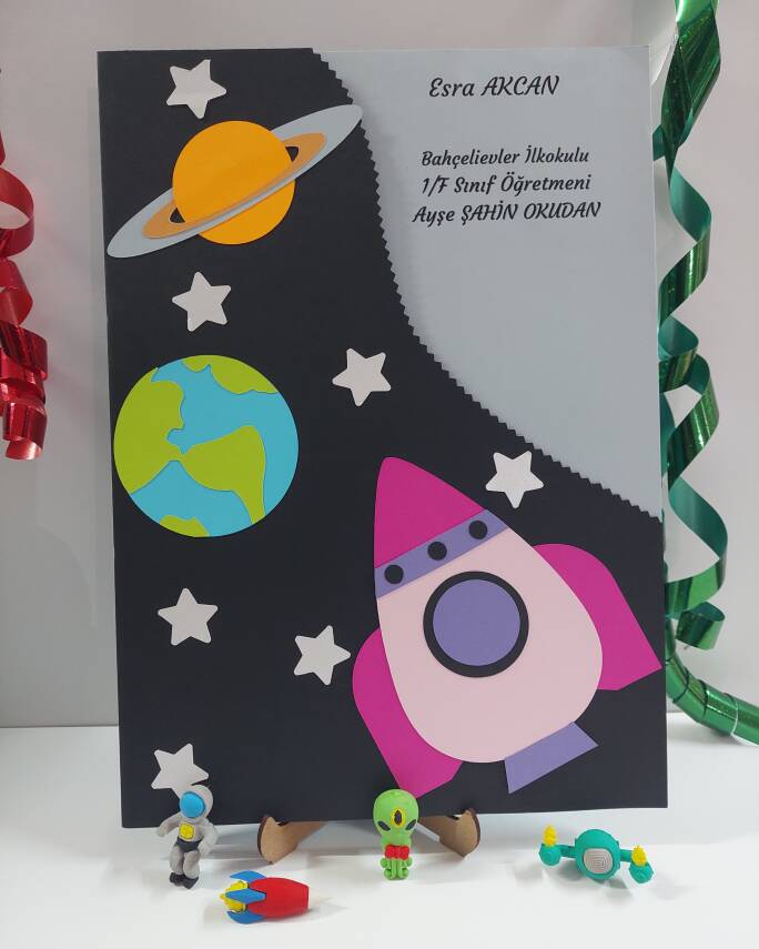 Karne Dosyası Roket Temalı25x35 cm - 3