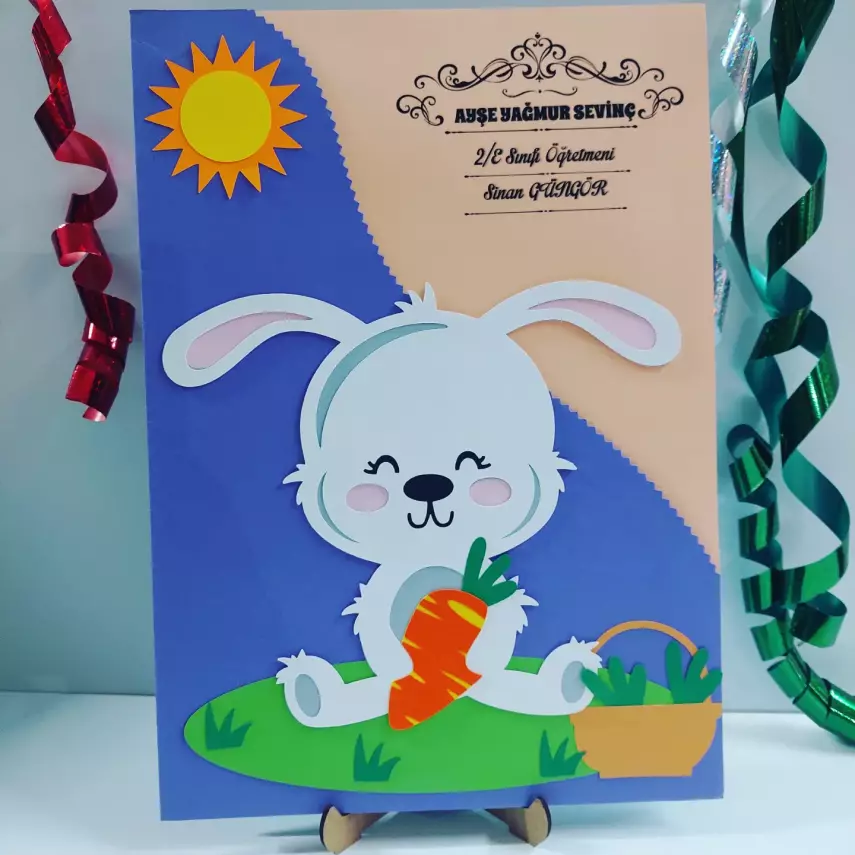 Karne Dosyası Sevimli Tavşan Temalı 25x35 cm - okulyolum (1)