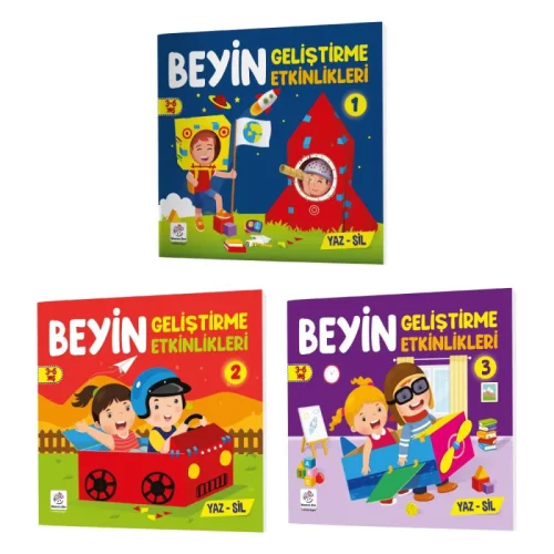 3-6 Yaş Beyin Geliştirme Etkinlikleri Yaz Sil Kitaplar - 1