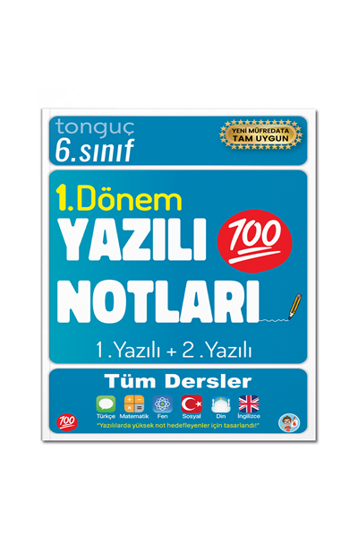 6. Sınıf Yazılı Notları 1. Dönem 1 ve 2. Yazılı - Tonguç Yayınları