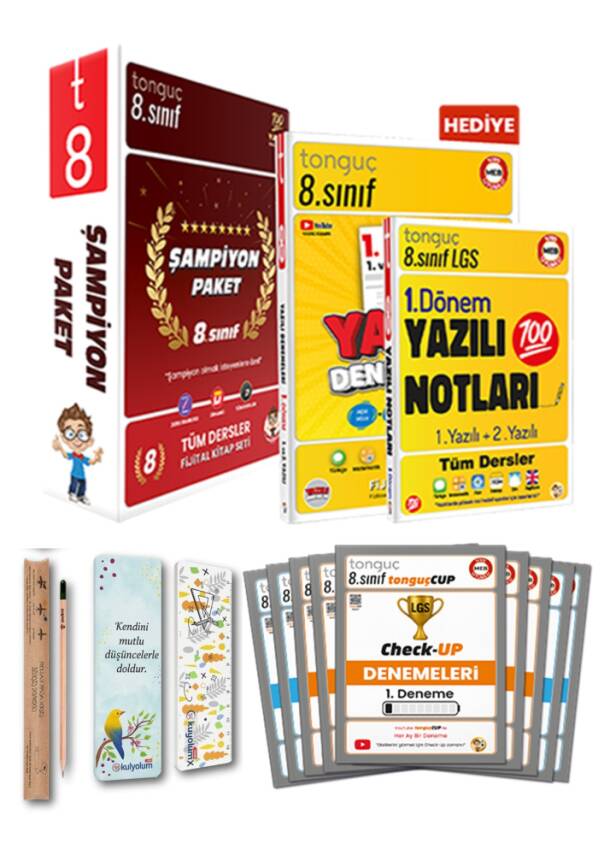 8. Sınıf Şampiyon Paketi - Check-Up Denemeleri (1. Dönem Yazılı Seti Hediye) - 1