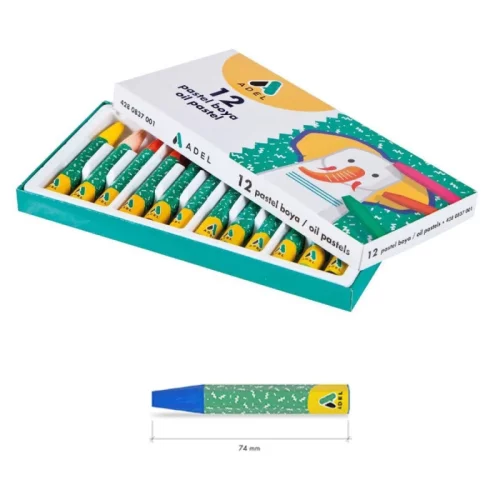 Adel Pastel Boya Seti 12 Renk - 1