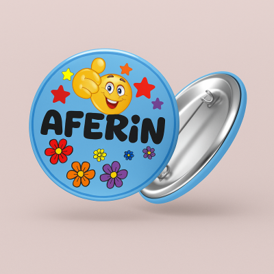 Aferin Temalı İğneli Başarı Rozeti - Okulyolum