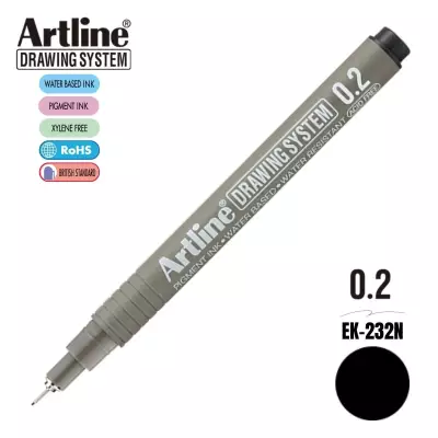 Artline Drawing System Teknik Çizim Kalemi 0.2 Siyah - 1