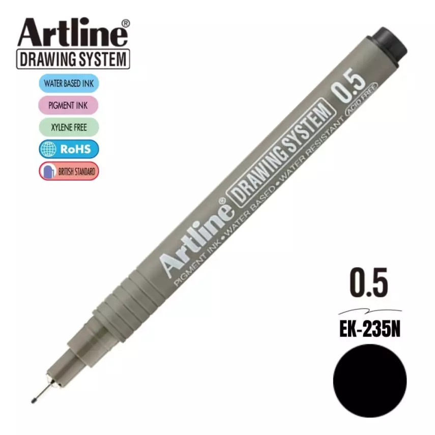 Artline Drawing System Teknik Çizim Kalemi 0.5 Siyah - 1