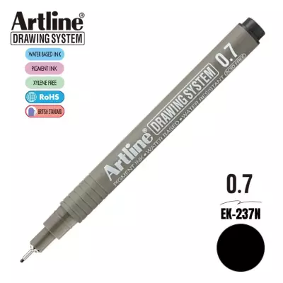 Artline Drawing System Teknik Çizim Kalemi 0.7 Siyah - 1