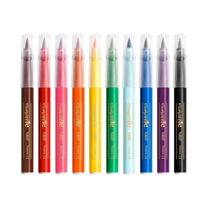 Bic Visa Fırça Uçlu Keçeli 10'lu Boya Kalemi - 2