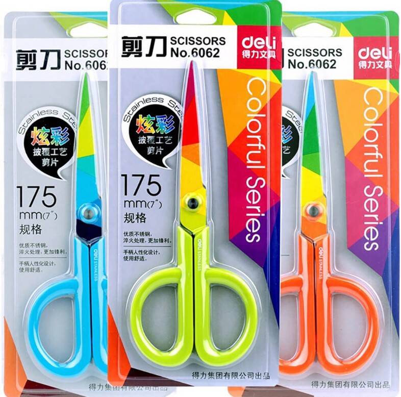 DELİ 6062 OFİS MAKASI RENKLİ 175MM - DELİ (1)