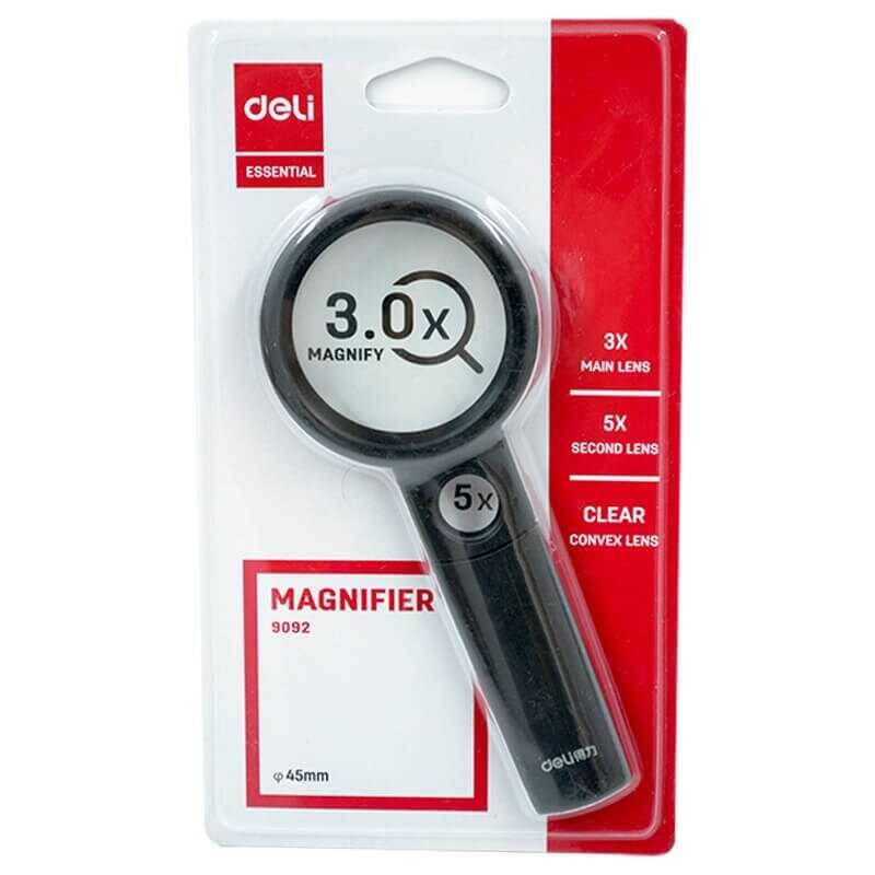 Deli Büyüteç 45mm Siyah - DELİ