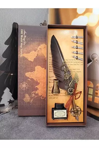 Dolma Ve Kaligrafi Divit Kalem Seti 7 Parça World Map Serisi - 1