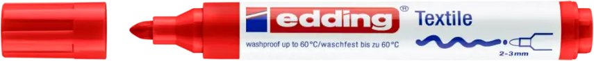 Edding 4500 Tekstil Kalemi 2-3mm Kırmızı - 1