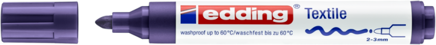 Edding 4500 Tekstil Kalemi 2-3mm Mor - 1