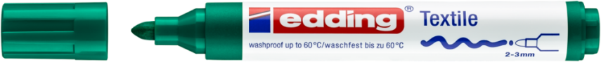 Edding 4500 Tekstil Kalemi 2-3mm Yeşil - 1