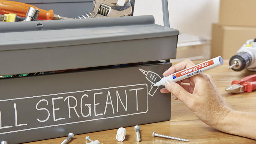 Edding E-750 Paint Marker Kalem Boya Dekorasyon Markörü Beyaz - Edding (1)