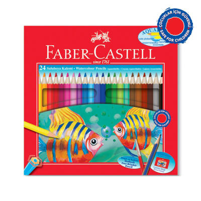 Faber Castell Aquarel Kuru Boya Kalemi Karton Kutu 24 Renk - Faber Castell