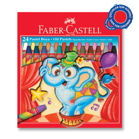 Faber Castell Pastel Boya Karton Kutu 24 Renk - Faber Castell