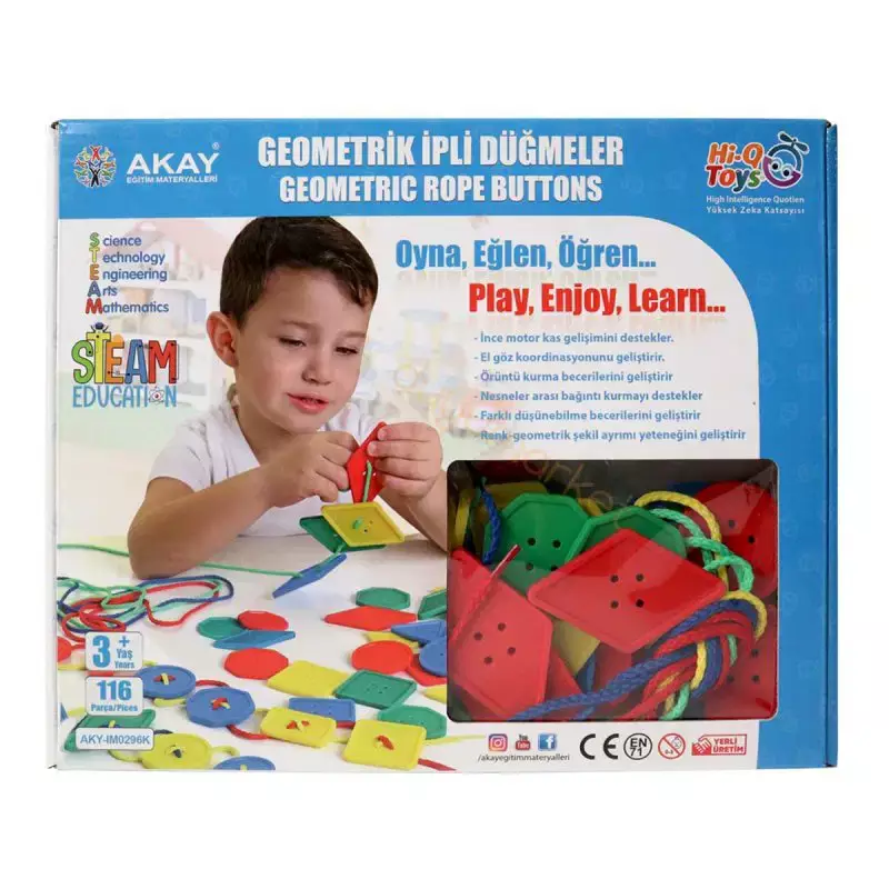 Geometrik İpli Düğmeler - 116 Parça - 1