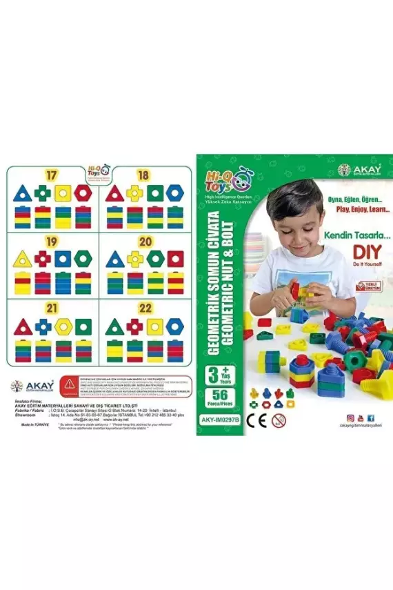 Geometrik Somun Civata Yapı Blokları Karton Kutulu - Akay (1)