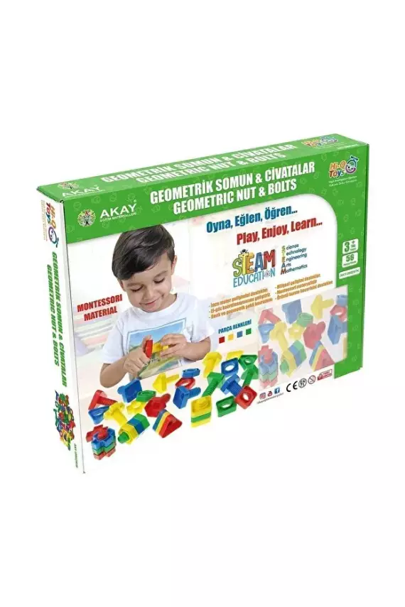 Geometrik Somun Civata Yapı Blokları Karton Kutulu - 1