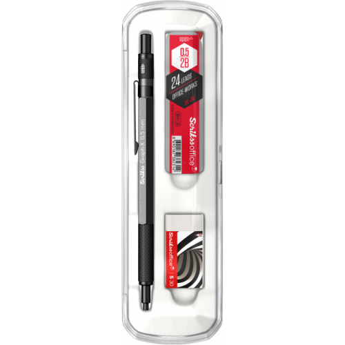 Graph-X 3'lü Set Mekanik Kurşun Kalem 0.5 mm Antrasit - Scrikss