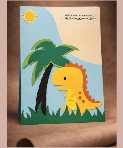 Karne Dosyası Sevimli Dinazor 25x35 cm - okulyolum