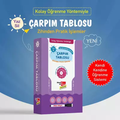 Kolay Öğrenme Yöntemiyle Yaz Sil Çarpım Tablosu Oyunu - 1