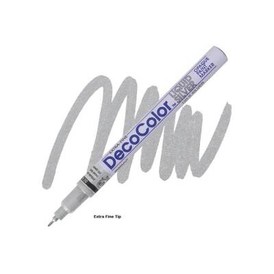 Marvy Decocolor 120-S Paint Marker Gümüş Boya Kalemi, Ekstra İnce - Marvy