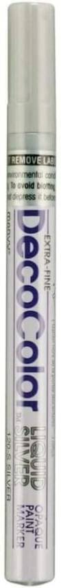 Marvy Decocolor 120-S Paint Marker Gümüş Boya Kalemi, Ekstra İnce - 2