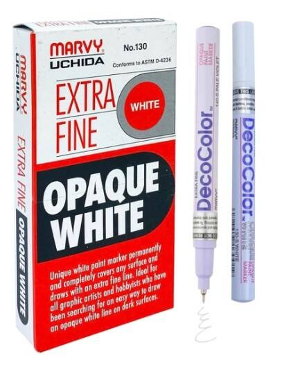 Marvy Kalıgrafı Kalemi 120S Opak Beyaz Extra İnce - 2