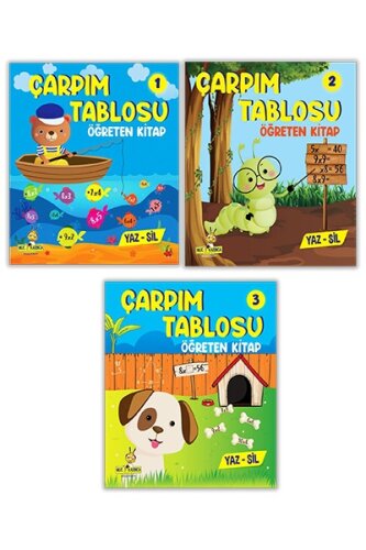 Mucit Karınca Çarpım Tablosu Öğreten Kitap Serisi YAZ-SİL - Yükselen Zeka Yayınları