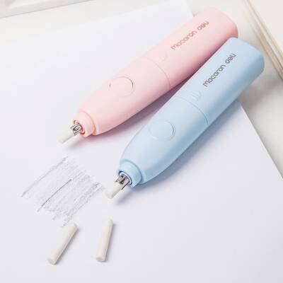 Otomatik Elektrikli Fanlı Kalem Silgisi Seti - 10 Adet Değiştirilebilir Yedekler Sanatsal Çizimler İçin - 4