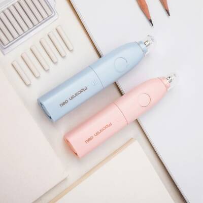 Otomatik Elektrikli Fanlı Kalem Silgisi Seti - 10 Adet Değiştirilebilir Yedekler Sanatsal Çizimler İçin - 6