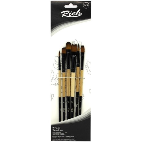 Rich 6'lı Karma Fırça Seti - Rich