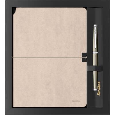 SD600-12 Verona Bej A5 Defter & 800 Roller Titanyum Krom - 1